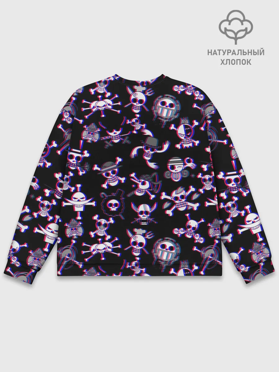 Мужской свитшот базовый / Луффи One Piece | Glitch