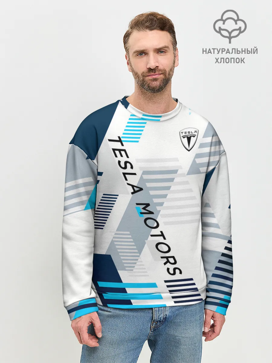 Мужской свитшот базовый / Tesla