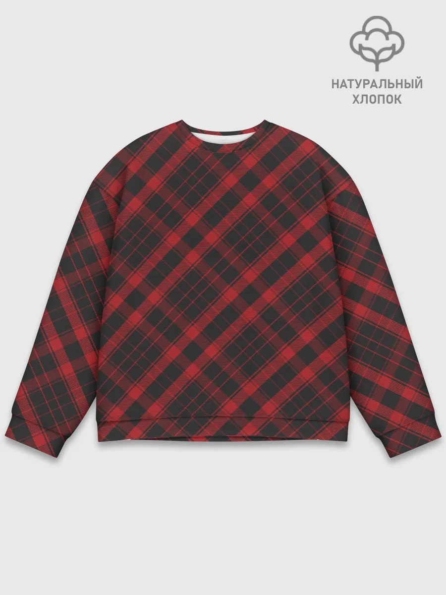 Мужской свитшот базовый / Узор в клеточку