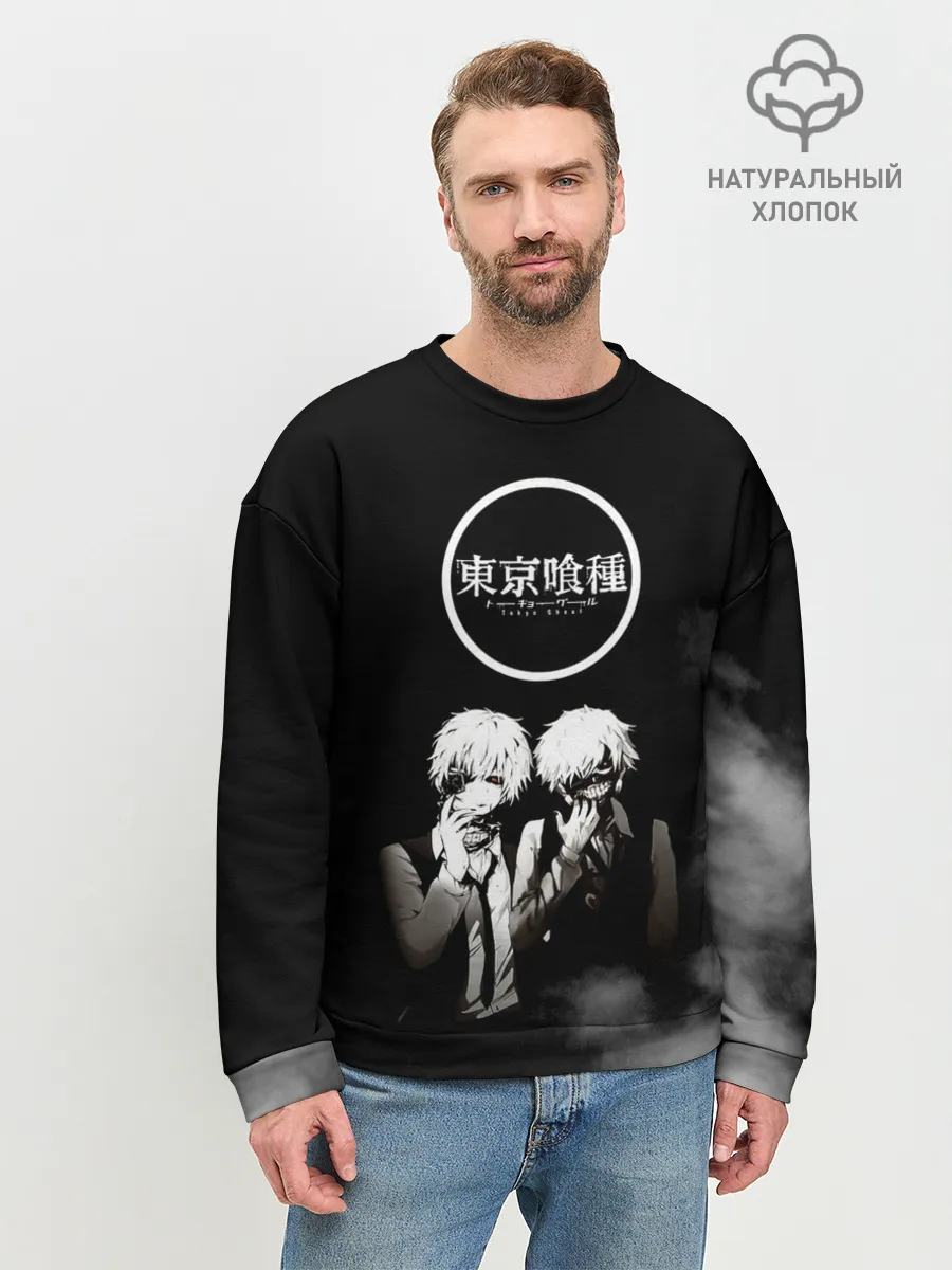 Мужской свитшот базовый / Tokyo Ghoul двое гулей