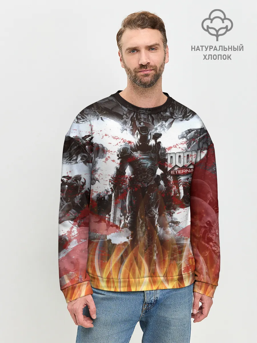 Мужской свитшот базовый / Doom Ethernal Ancient Gods