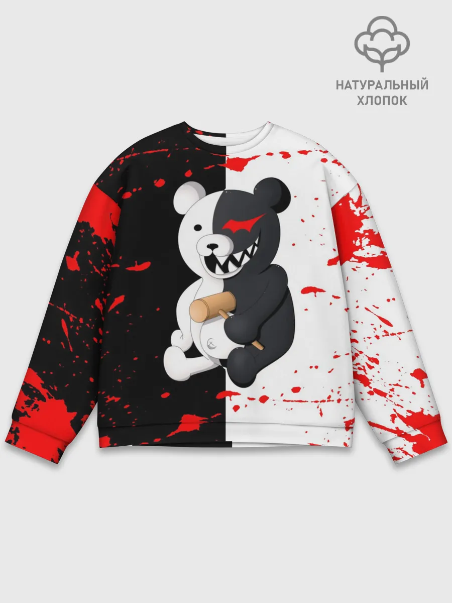 Мужской свитшот базовый / monokuma с молотком