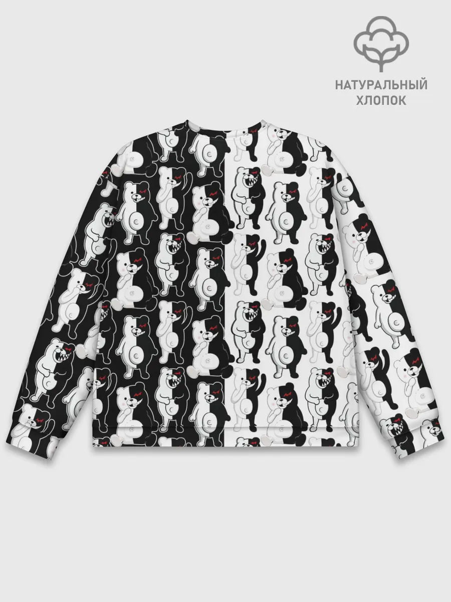 Мужской свитшот базовый / MONOKUMA / МОНОКУМА ПАТТЕРН