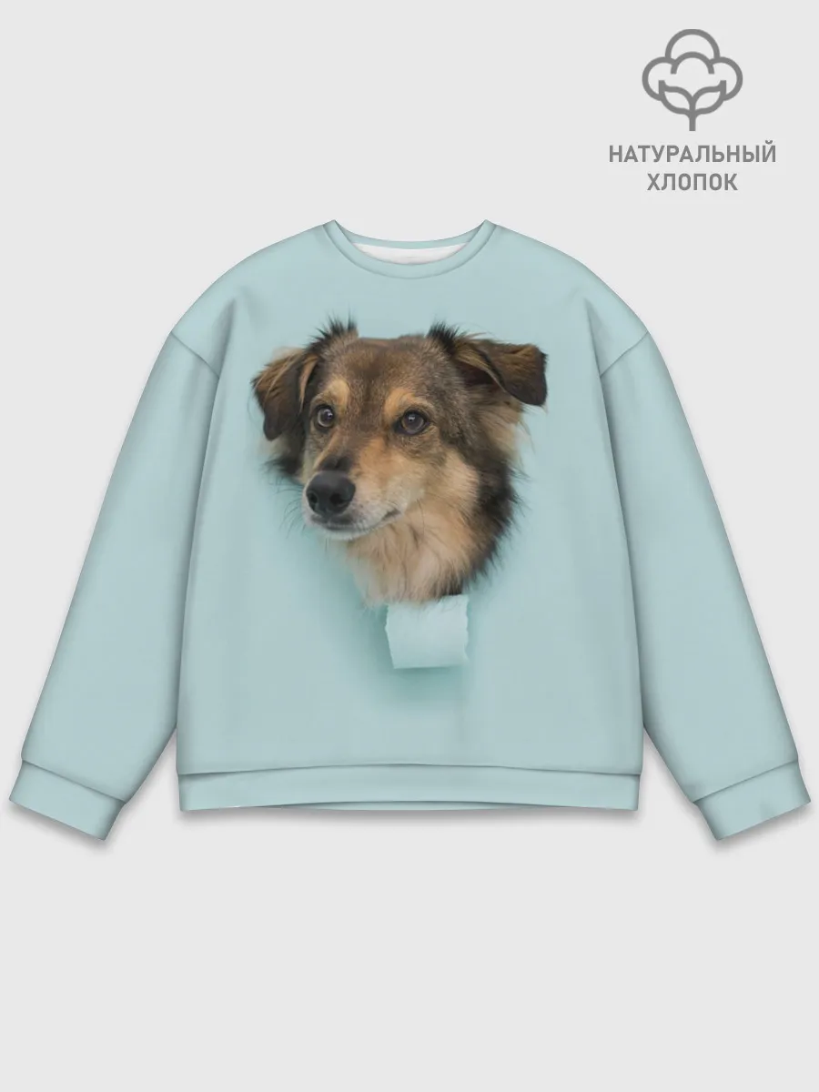 Мужской свитшот базовый / Беспородная Собака дворняга / A Dog