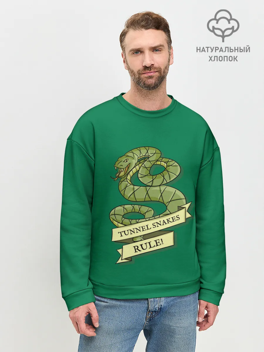 Мужской свитшот базовый / Туннельные змеи рулят!