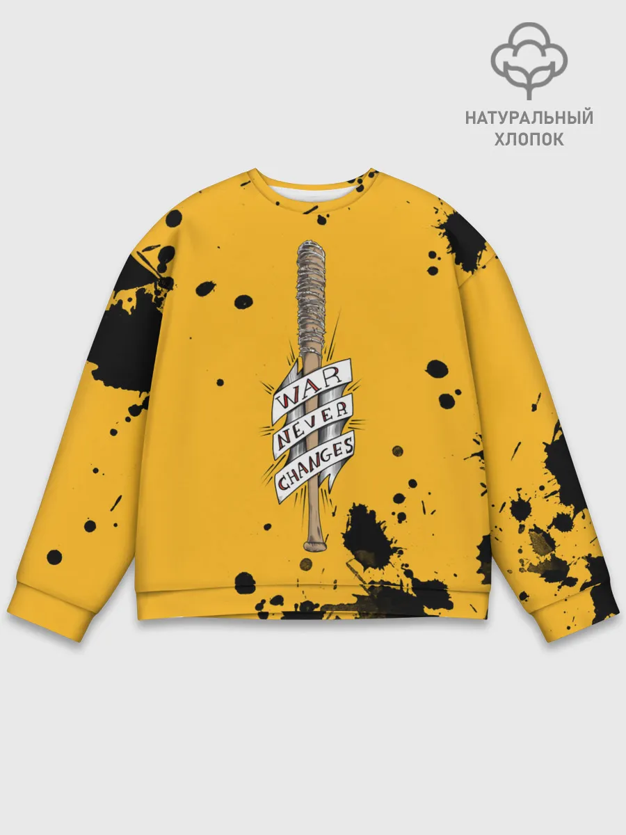 Мужской свитшот базовый / Война никогда не меняется