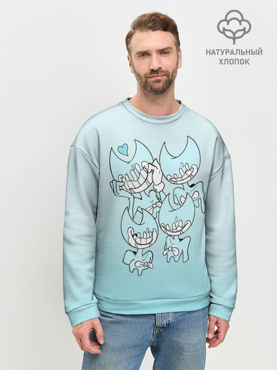 Мужской свитшот базовый / Bendy And The Ink Machine