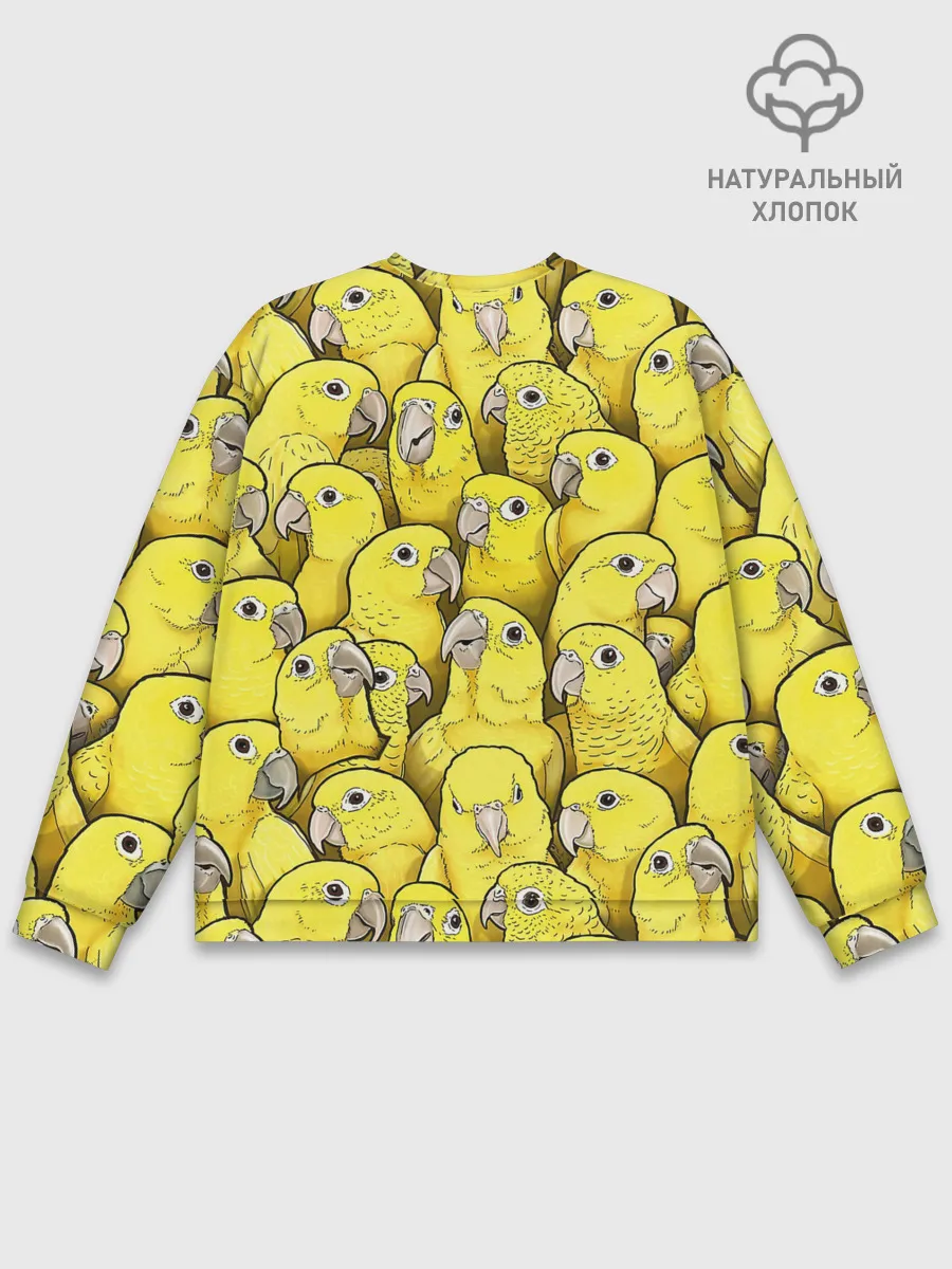 Мужской свитшот базовый / Попугаи
