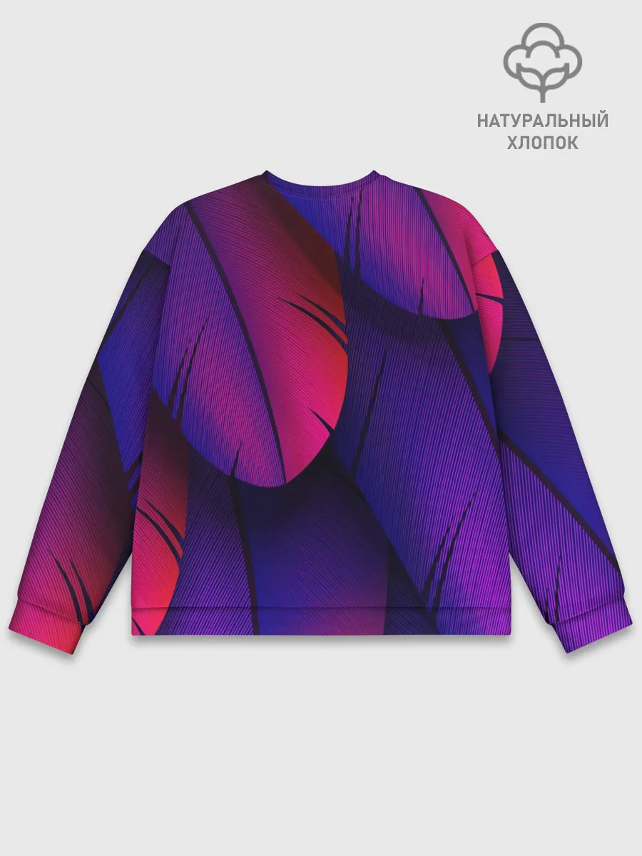 Мужской свитшот базовый / Фиолетовые Перья