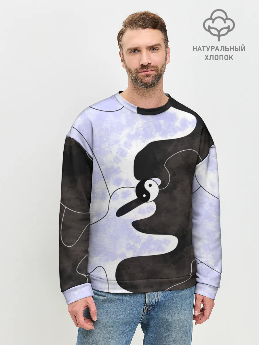 Мужской свитшот базовый / Инь-Янь