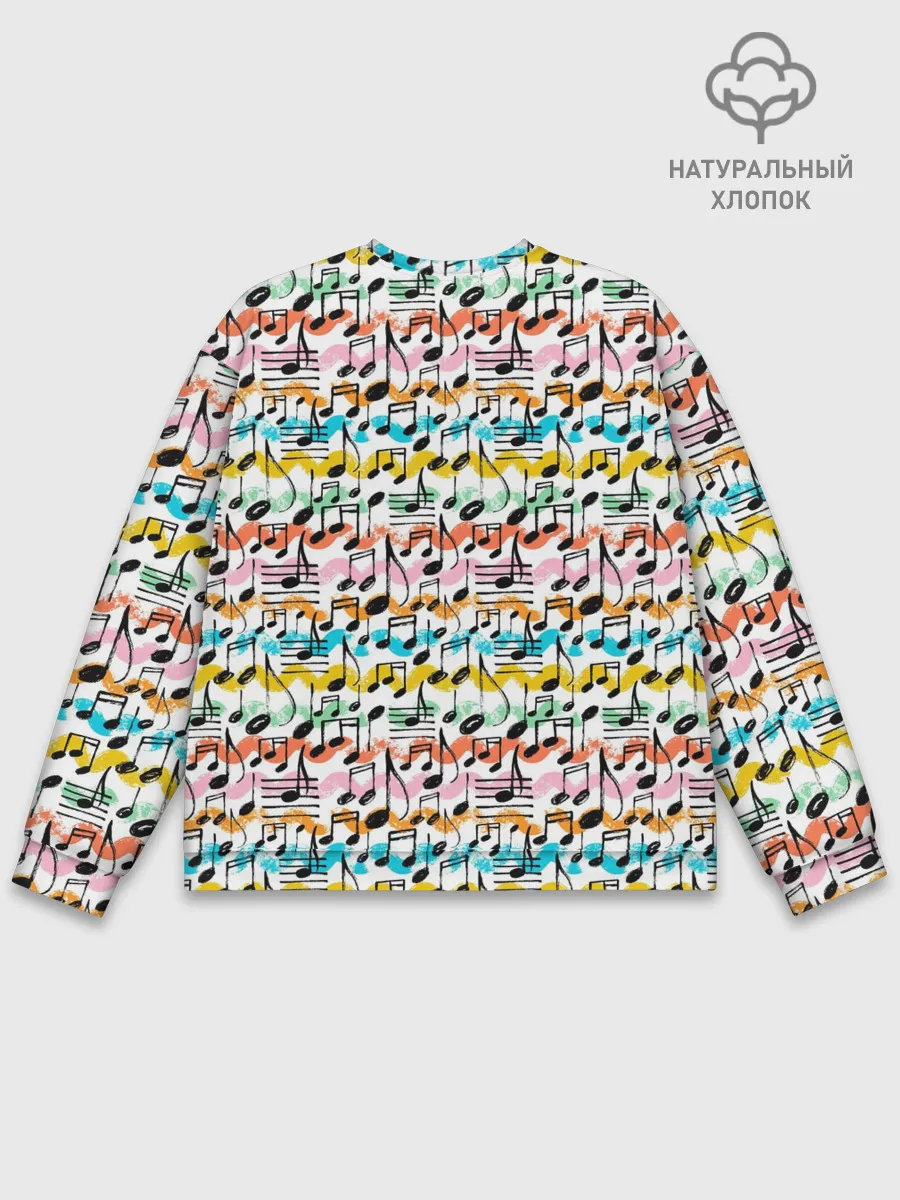 Мужской свитшот базовый / Музыкальные Ноты