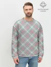 Мужской свитшот базовый / Узор в клетку