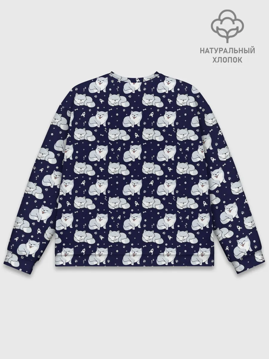 Мужской свитшот базовый / Милая Шиба Ину