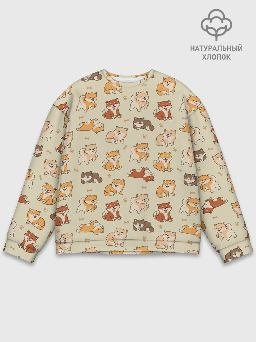 Мужской свитшот базовый / Шиба-Ину