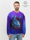 Мужской свитшот базовый / Retrowave Neon Horse