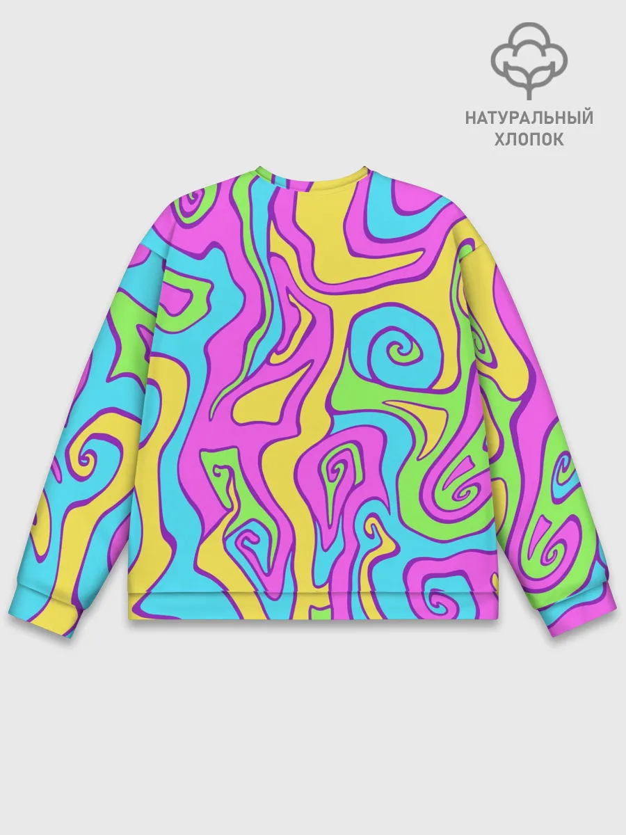 Мужской свитшот базовый / Психоделический Франкенштейн