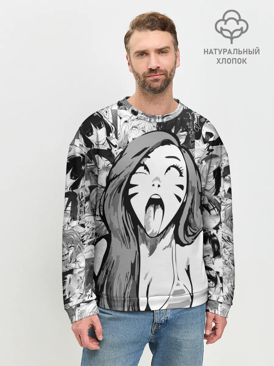 Мужской свитшот базовый / Belle Delphine Ahegao