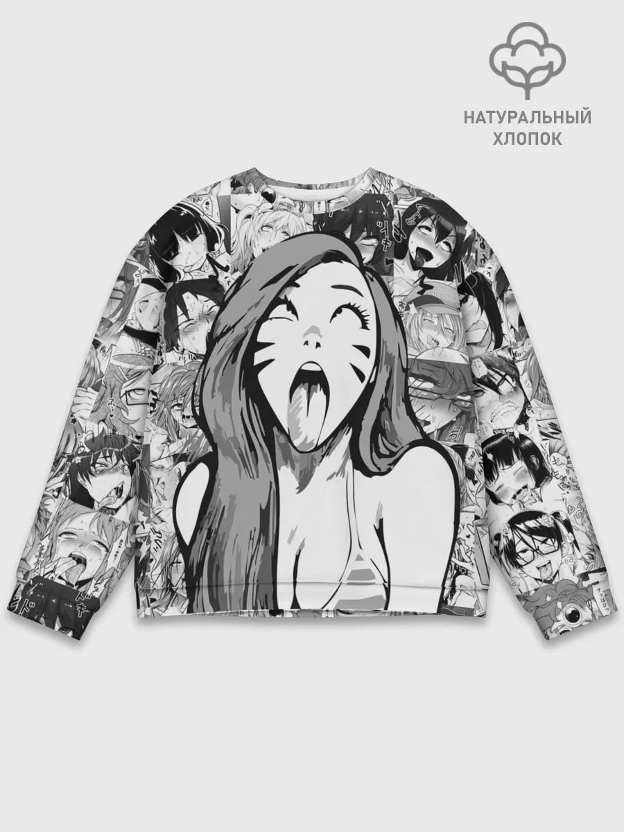 Мужской свитшот базовый / Belle Delphine Ahegao