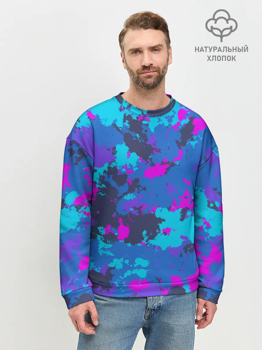 Мужской свитшот базовый / Неоновые краски
