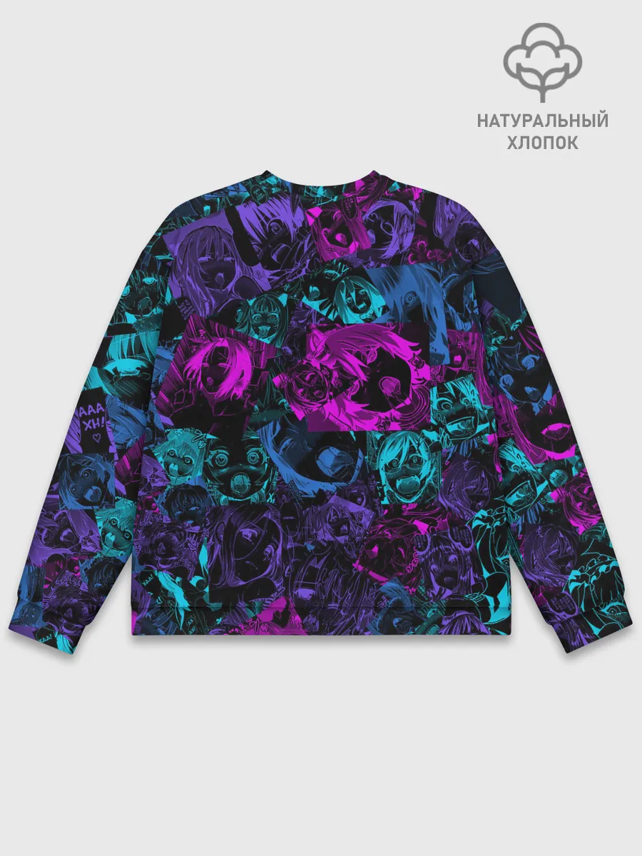 Мужской свитшот базовый / Neon Ahegao