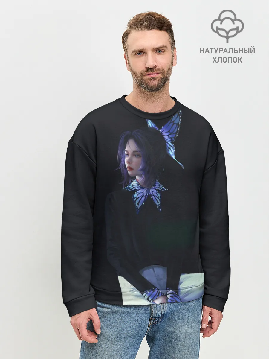 Мужской свитшот базовый / КЛИНОК РАССЕКАЮЩИЙ ДЕМОНОВ