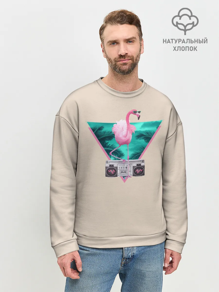 Мужской свитшот базовый / Фламинго
