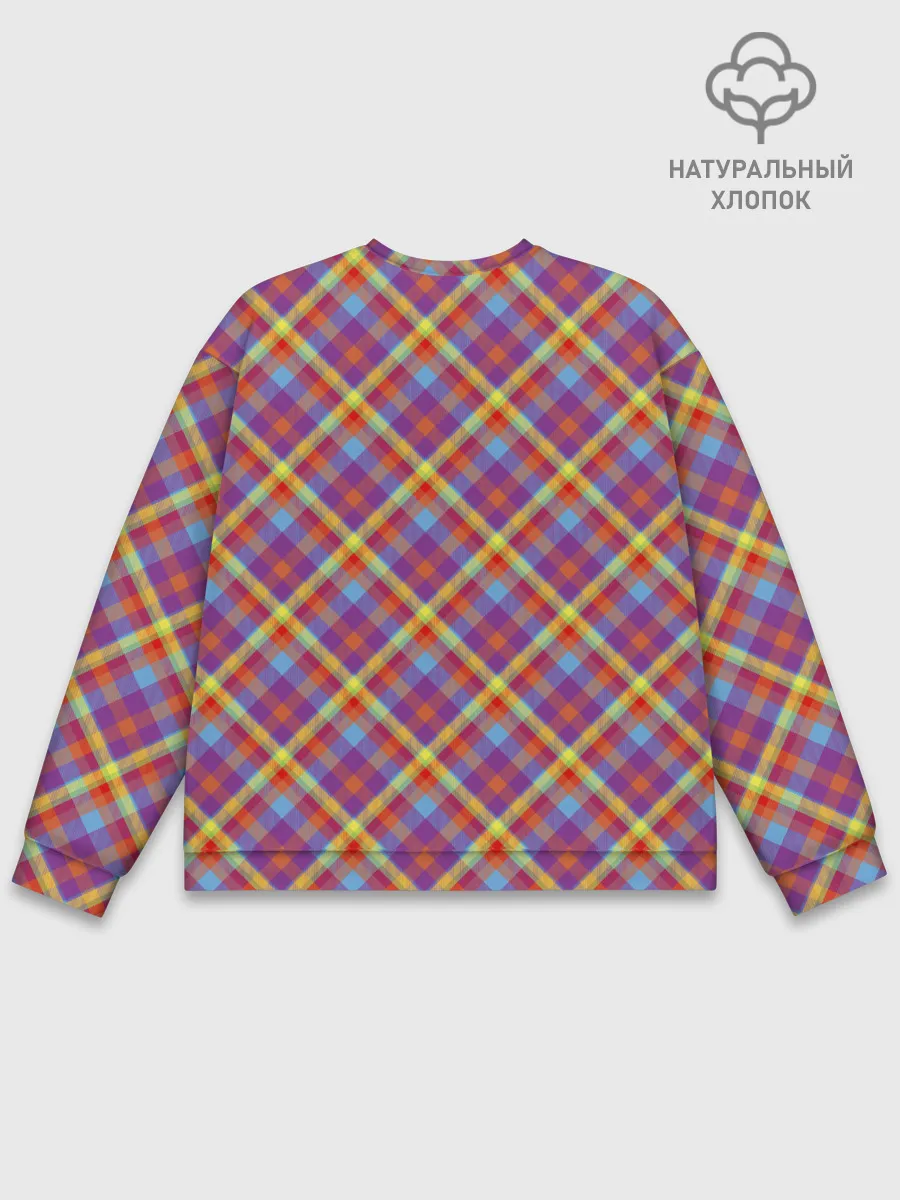 Мужской свитшот базовый / Клеточный узор