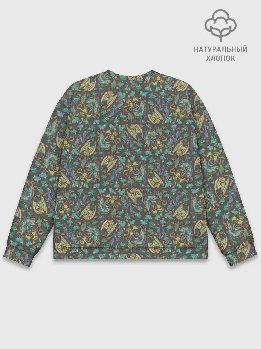 Мужской свитшот базовый / Летучие мыши. Охота.