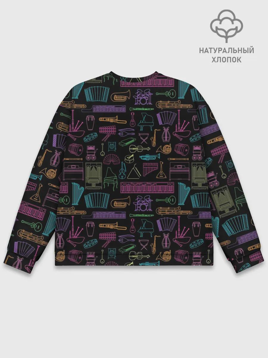 Мужской свитшот базовый / Музыкальные Инструменты