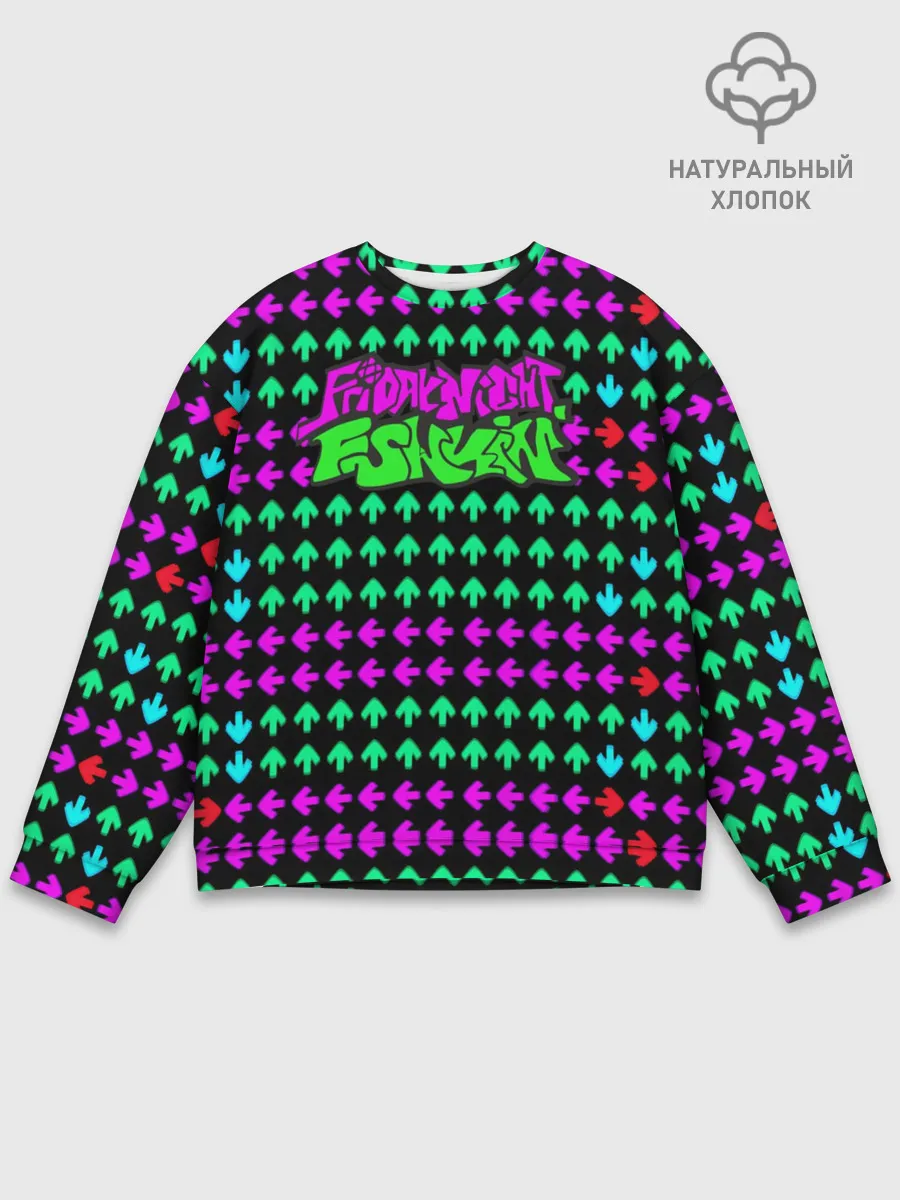 Мужской свитшот базовый / Неон Friday Night Funkin