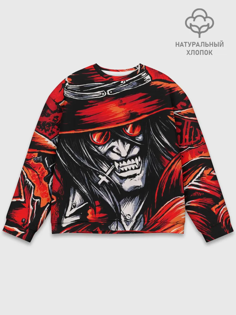 Мужской свитшот базовый / ALUCARD IN RED