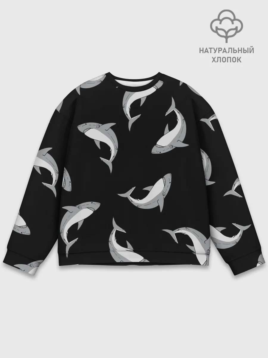 Мужской свитшот базовый / Акулы