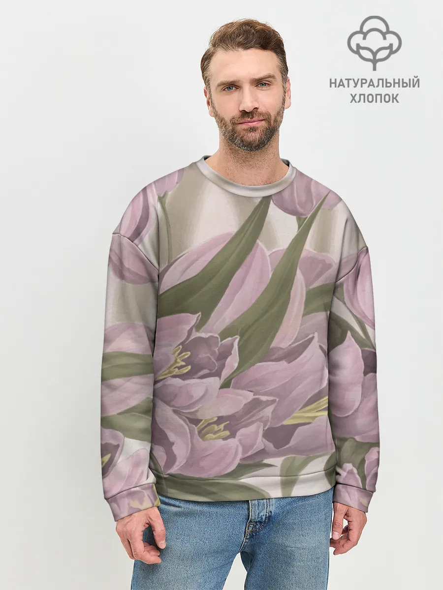 Мужской свитшот базовый / Сахарный розовый