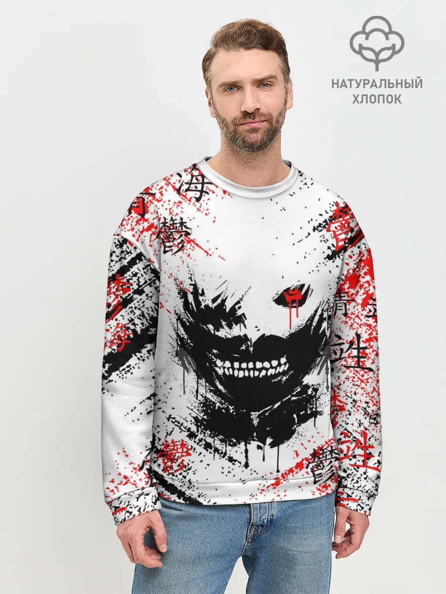 Мужской свитшот базовый / Силует Токийского Гуля