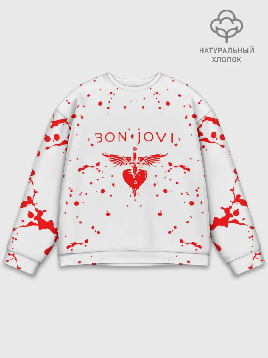 Мужской свитшот базовый / bon jovi