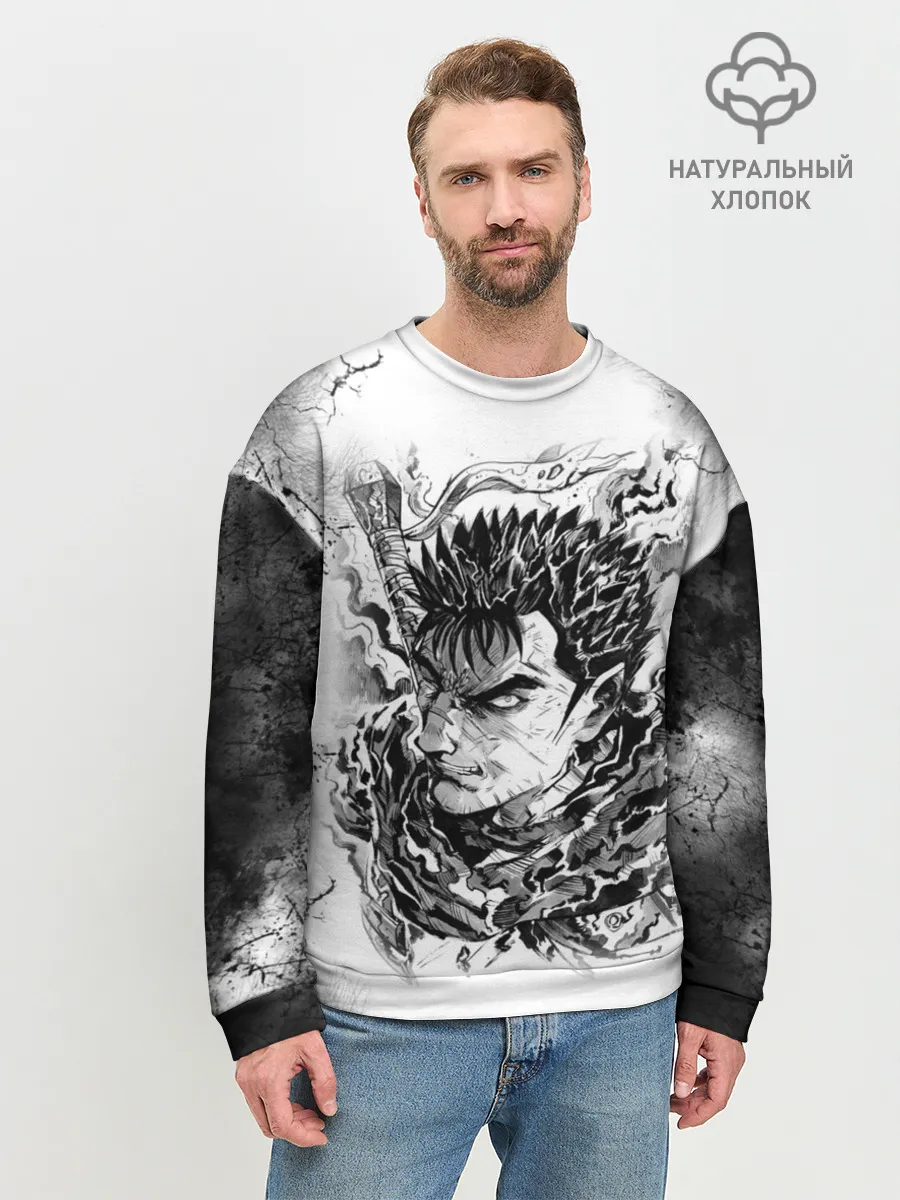 Мужской свитшот базовый / Гатс акварель