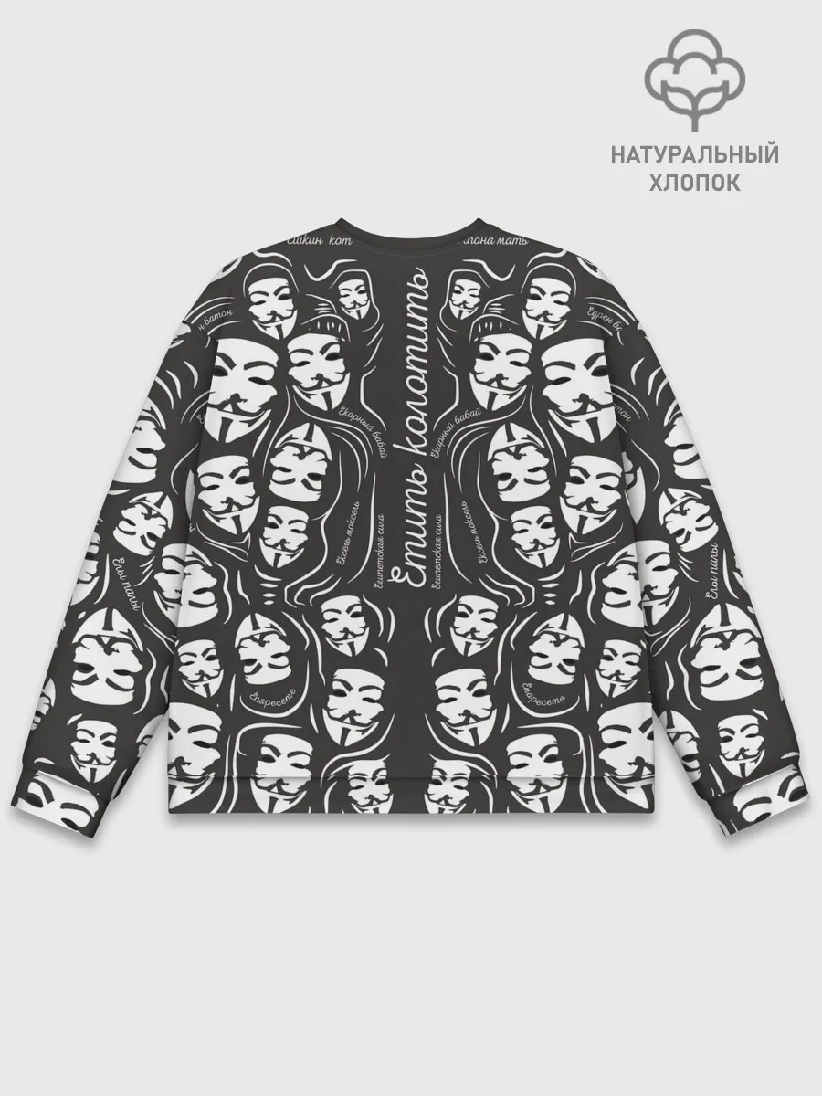 Мужской свитшот базовый / Анонимусы надбисиси линии