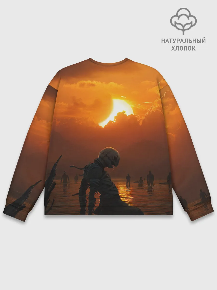 Мужской свитшот базовый / Берсерк закат