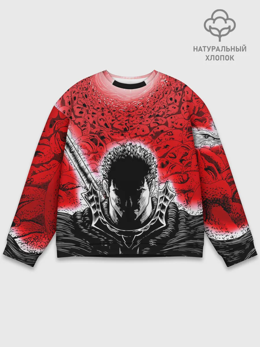Мужской свитшот базовый / Берсерк черное солнце