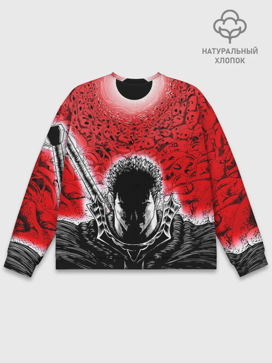 Мужской свитшот базовый / Берсерк черное солнце