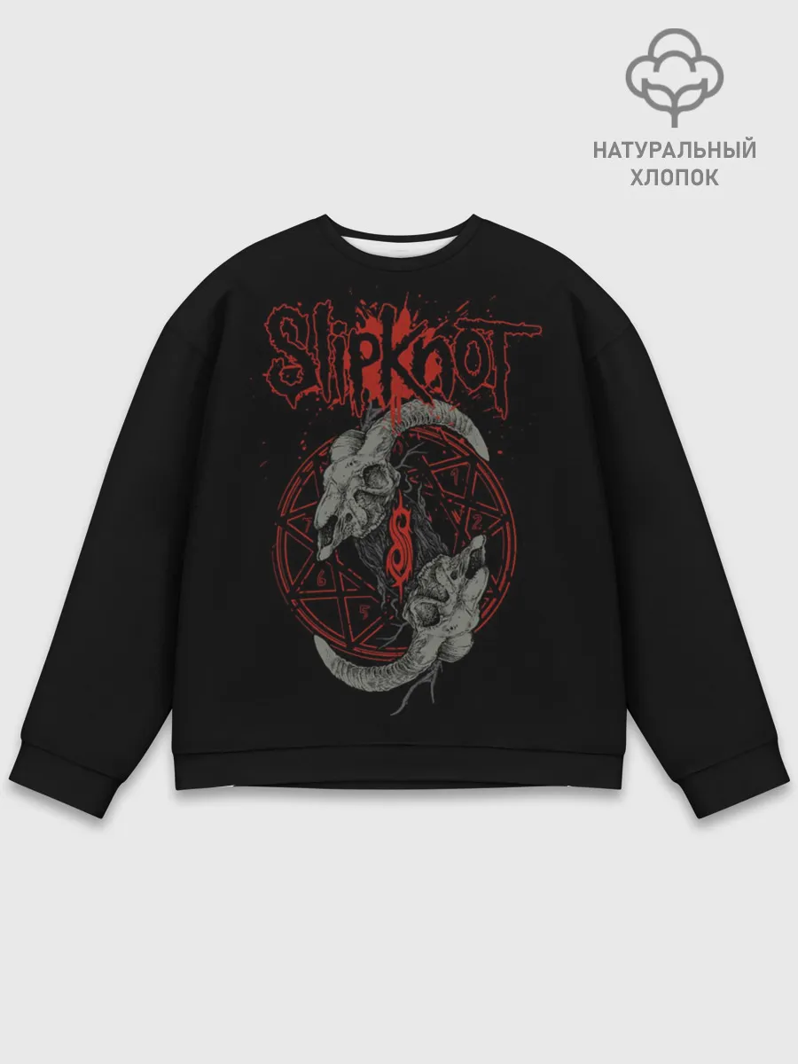 Мужской свитшот базовый / Slipknot Черепа