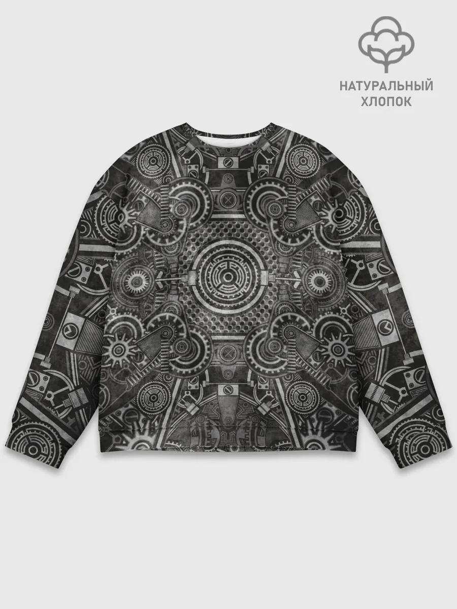 Мужской свитшот базовый / Стимпанк Механизм