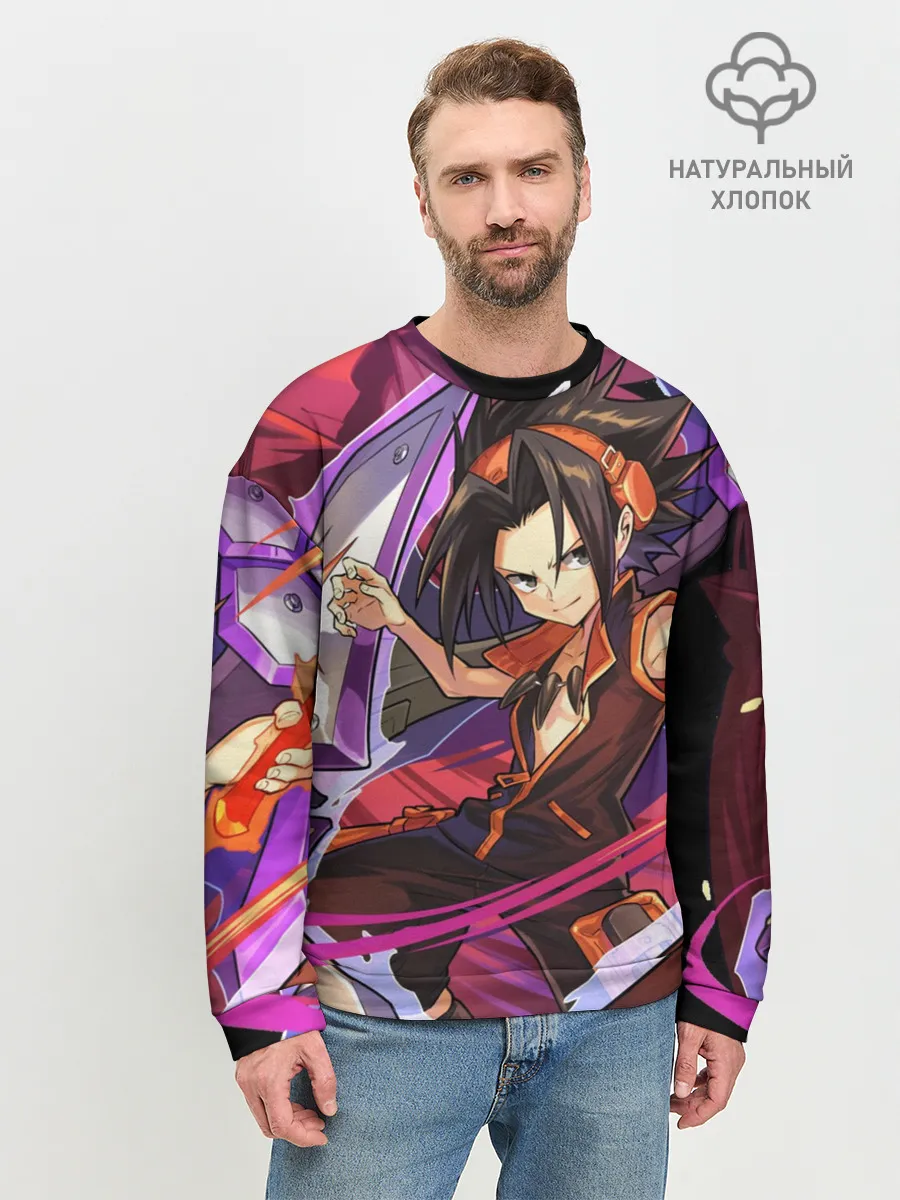 Мужской свитшот базовый / Шаман Кинг