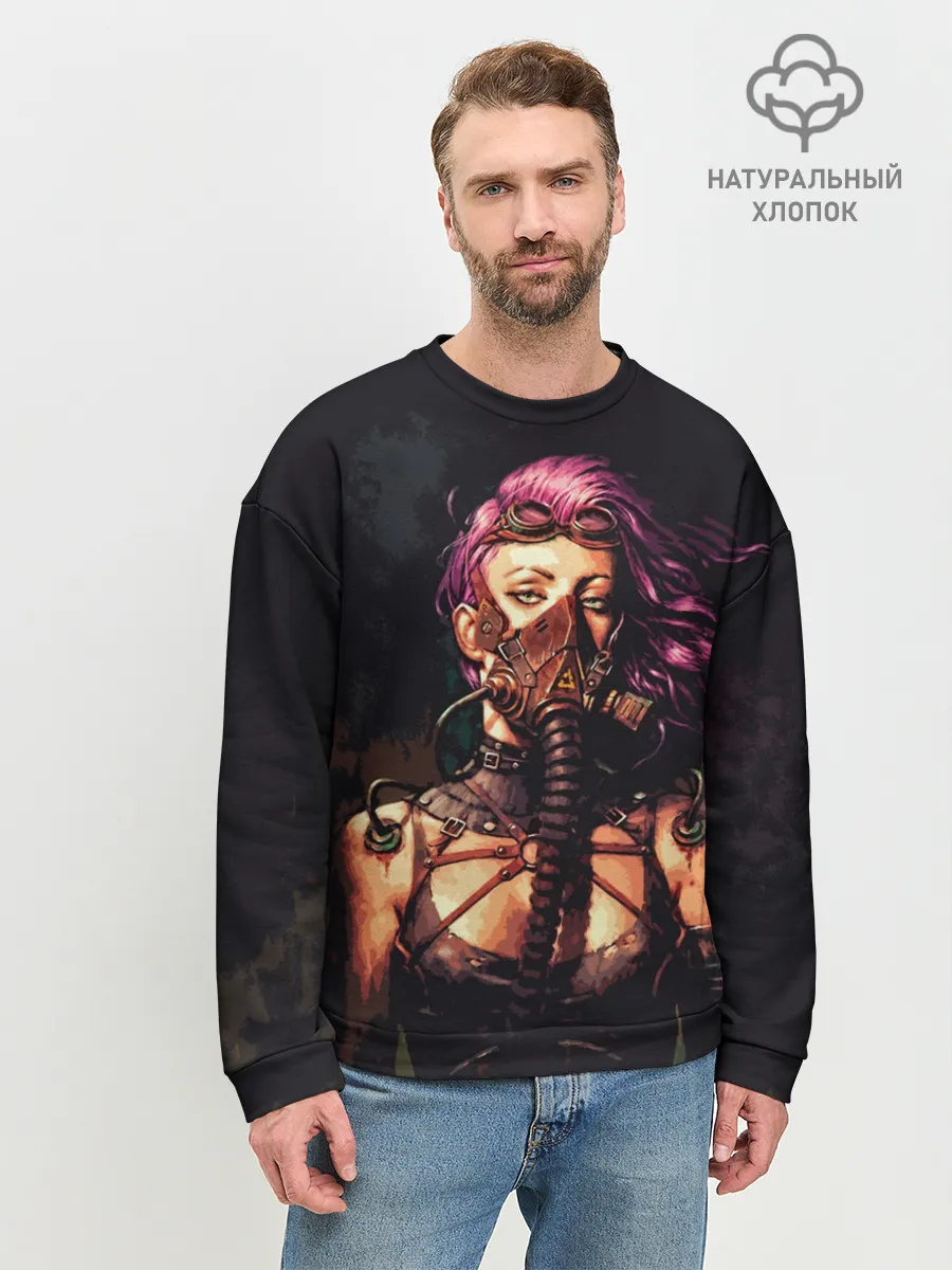 Мужской свитшот базовый / Steampunk girl | Стимпанк