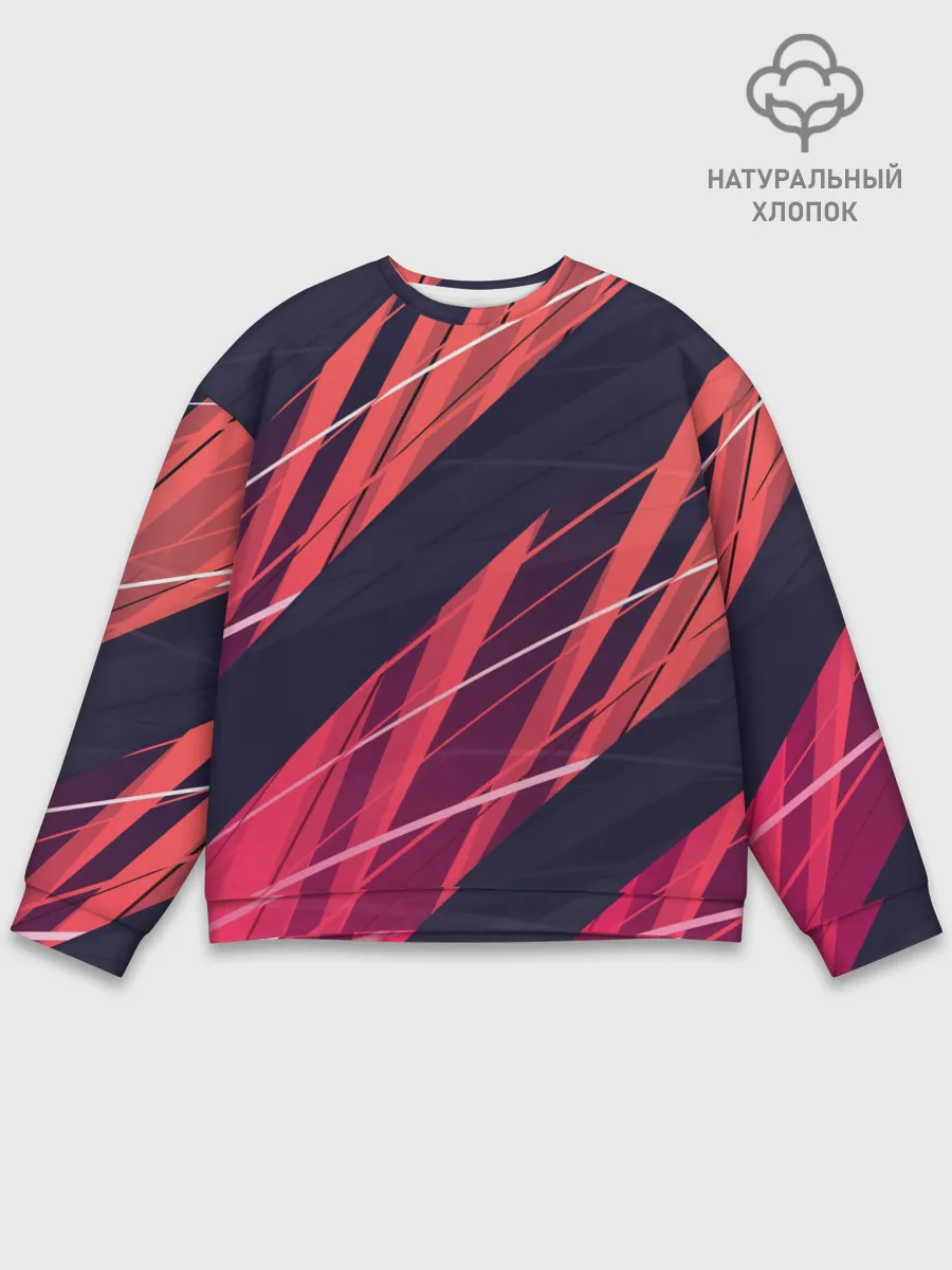 Мужской свитшот базовый / Абстракция ,,Холодный Огонь