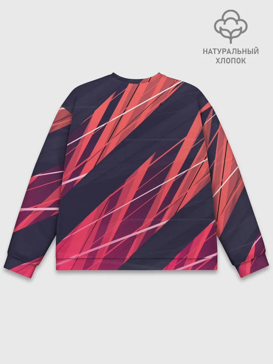 Мужской свитшот базовый / Абстракция ,,Холодный Огонь