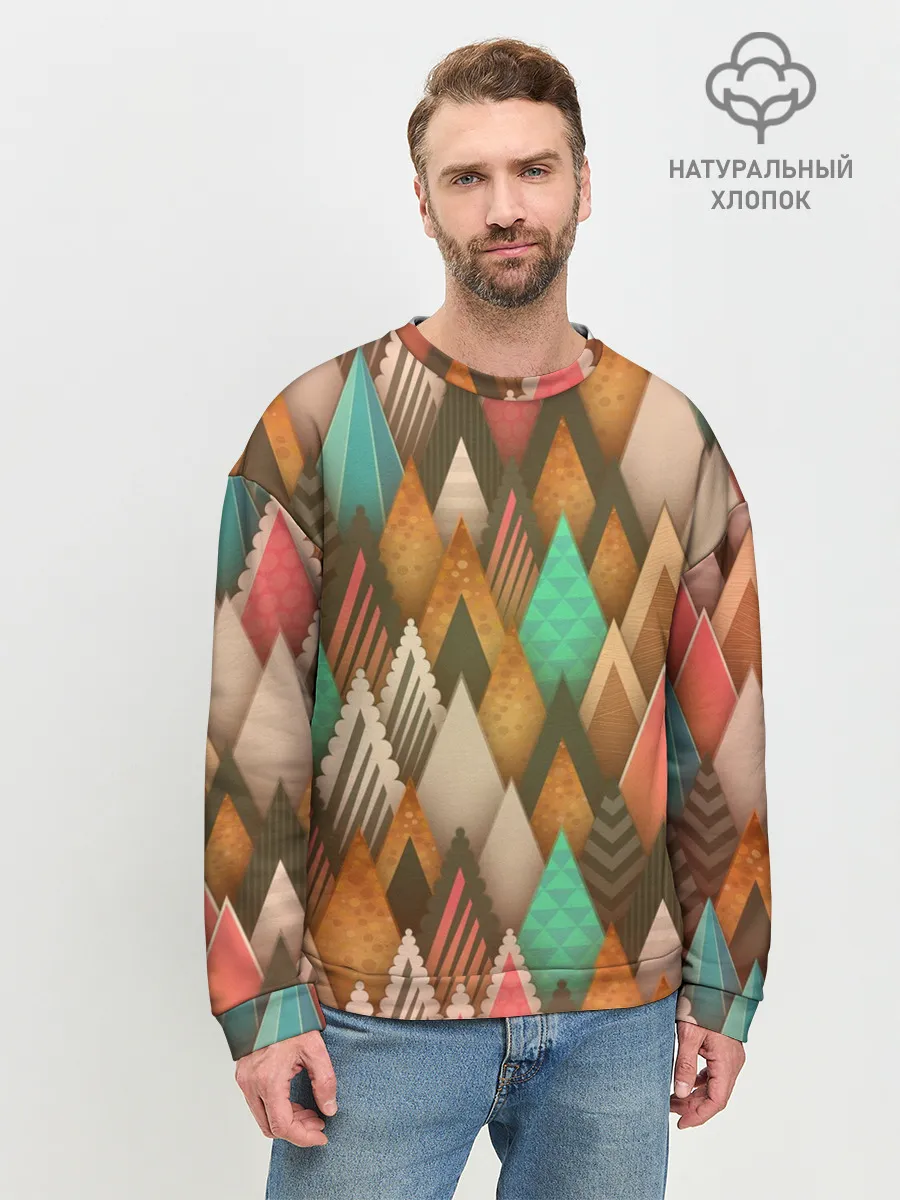 Мужской свитшот базовый / Острые пики