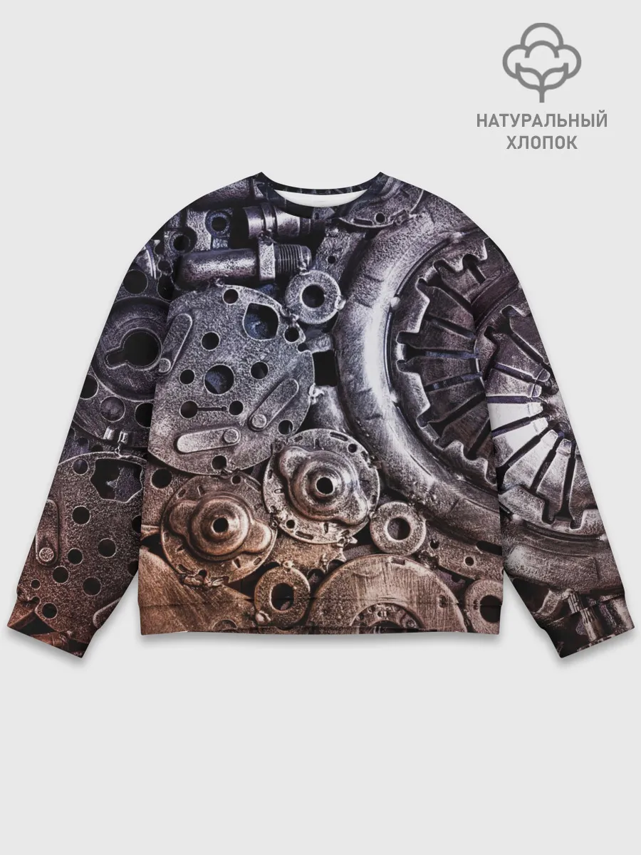 Мужской свитшот базовый / СТИМПАНК | МЕТАЛ