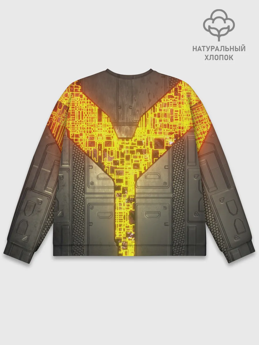 Мужской свитшот базовый / Неоновая внутренность 3D