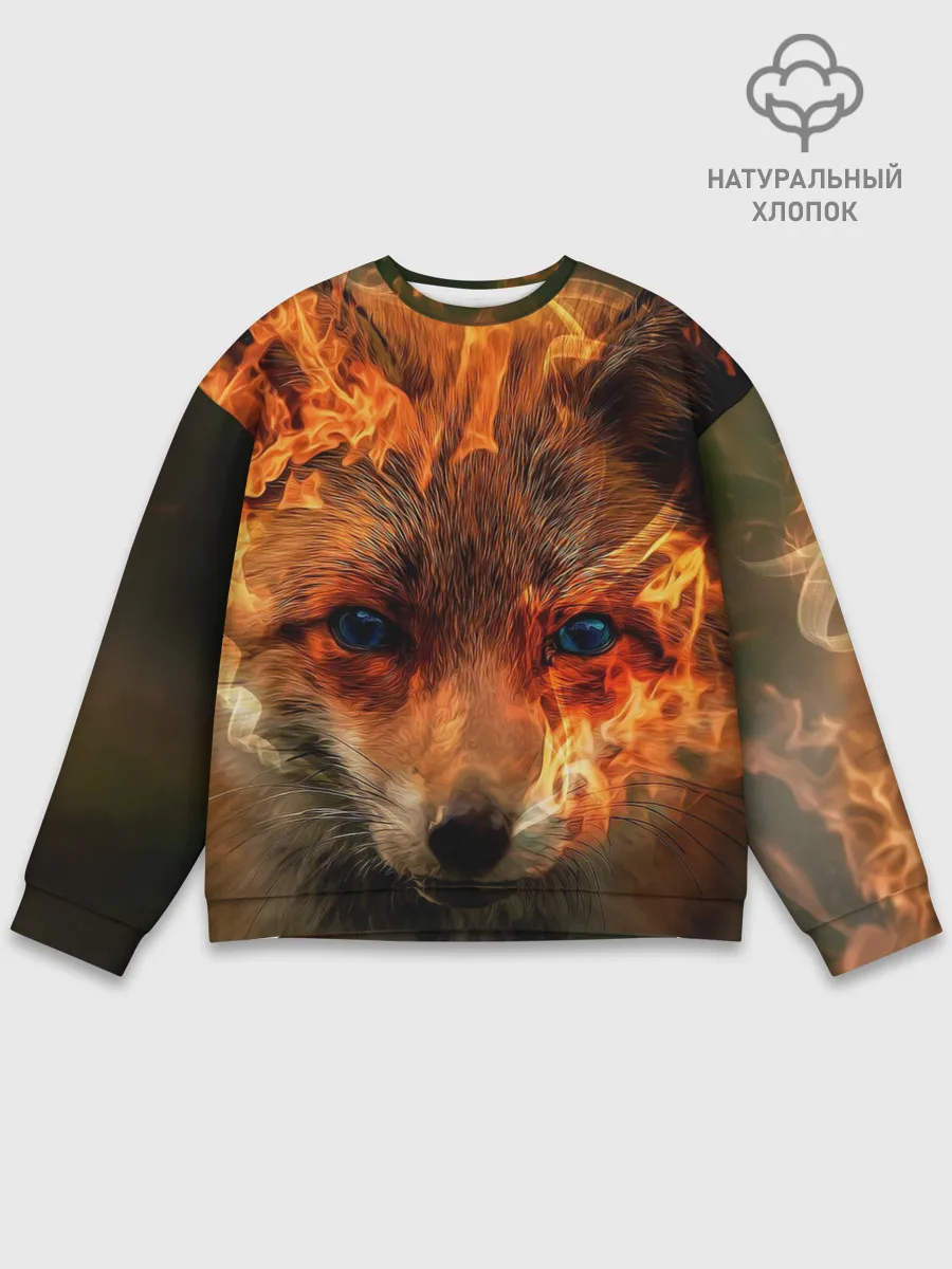Мужской свитшот базовый / Огненная лиса